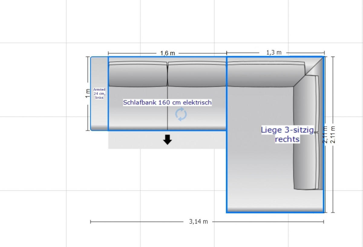 ECKSOFA Cord Olivgrün  - Schwarz/Olivgrün, Design, Textil/Metall (314/211cm) - Sedda