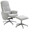 RELAXSESSELSET Lederlook (vegan)    - Hellgrau, Design, Textil/Metall (77/104,5/82cm) - Livetastic