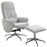 RELAXSESSELSET in Metall, Textil Hellgrau  - Hellgrau, Design, Textil/Metall (77/104,5/82cm) - Livetastic