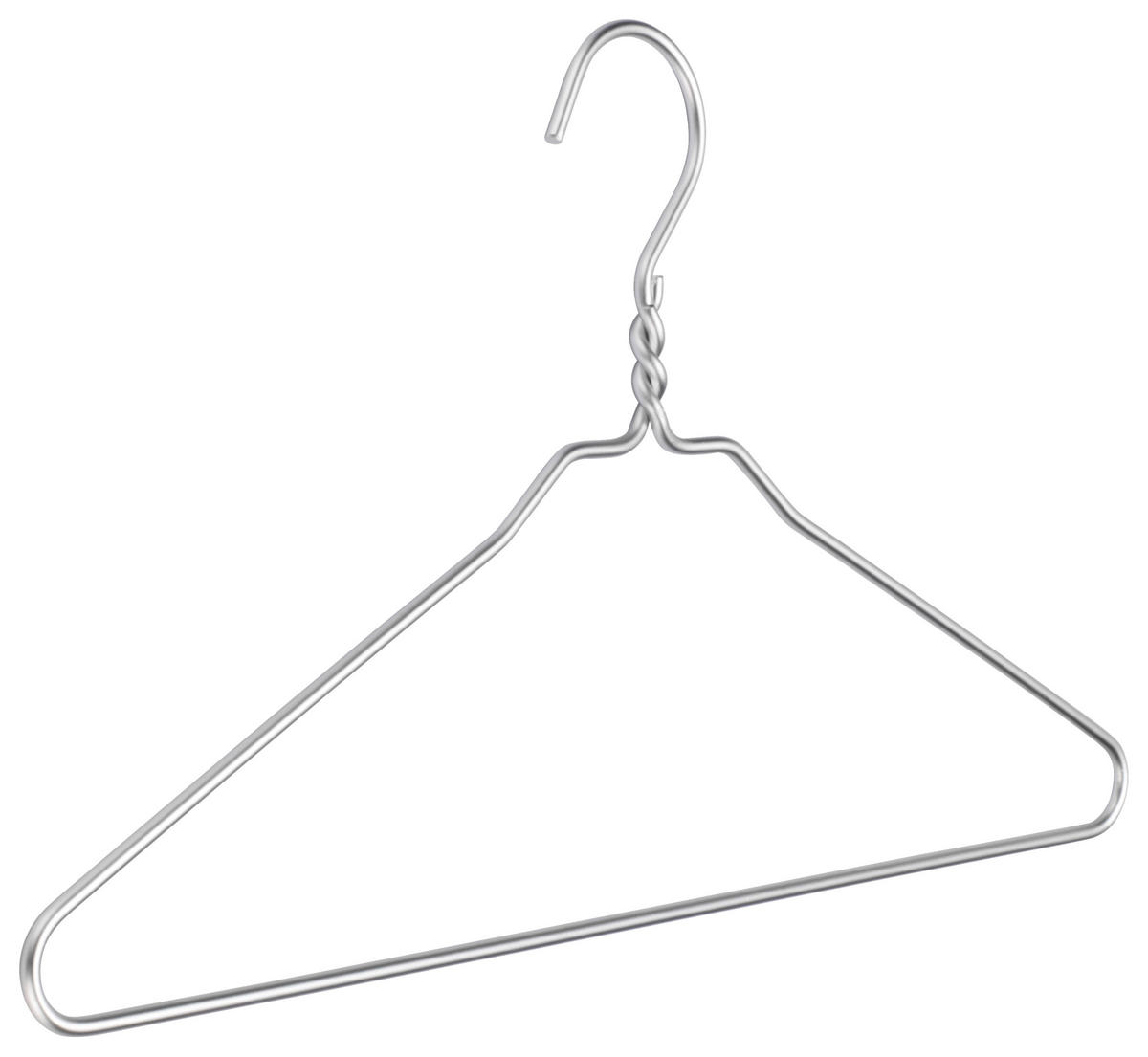 KLEIDERBÜGELSET 5-TEILIG 42 cm Metall  - Silberfarben, Design, Metall (42cm)