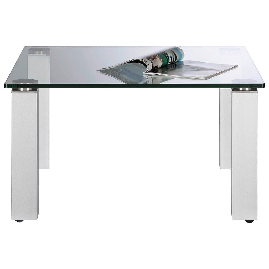 Thumbnail - Xxxl Couchtisch, Silber, Metall, Glas, quadratisch, eckig, 80x44x80 cm, Wohnzimmer, Wohnzimmertische, Couchtische, Couch...