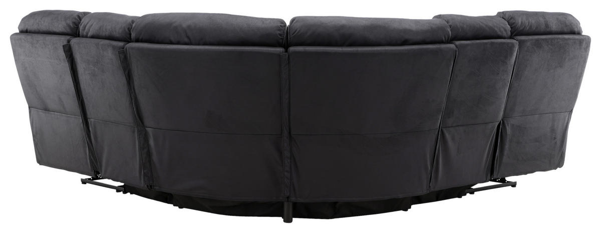 ECKSOFA Eckteil  Schwarz Lederlook (vegan)  - Schwarz, Design, Textil (338/338cm) - Livetastic