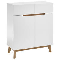 SCHUHSCHRANK 85/101/40 cm  - Eichefarben/Weiß, Design, Holz/Holzwerkstoff (85/101/40cm)
