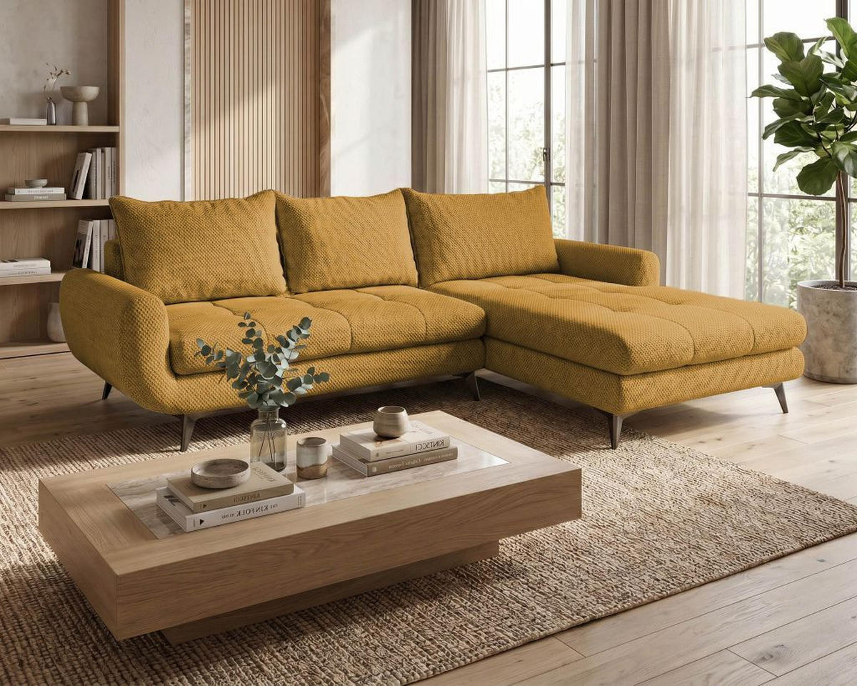 UGAONA GARNITURA bež  - bež/crna, Moderno, drvo (270/85/190cm) - Hom`in