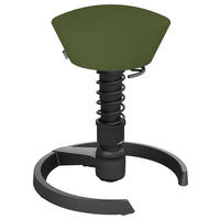 BÜROHOCKER   Grün, Schwarz  - Schwarz/Grün, Basics, Textil/Metall (55/45,66/55cm) - Aeris