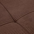 WOHNLANDSCHAFT  in Cord Dunkelbraun  - Chromfarben/Dunkelbraun, KONVENTIONELL, Kunststoff/Textil (180/376/180cm) - Carryhome