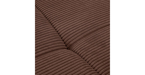 WOHNLANDSCHAFT  in Cord Dunkelbraun  - Chromfarben/Dunkelbraun, KONVENTIONELL, Kunststoff/Textil (180/376/180cm) - Carryhome