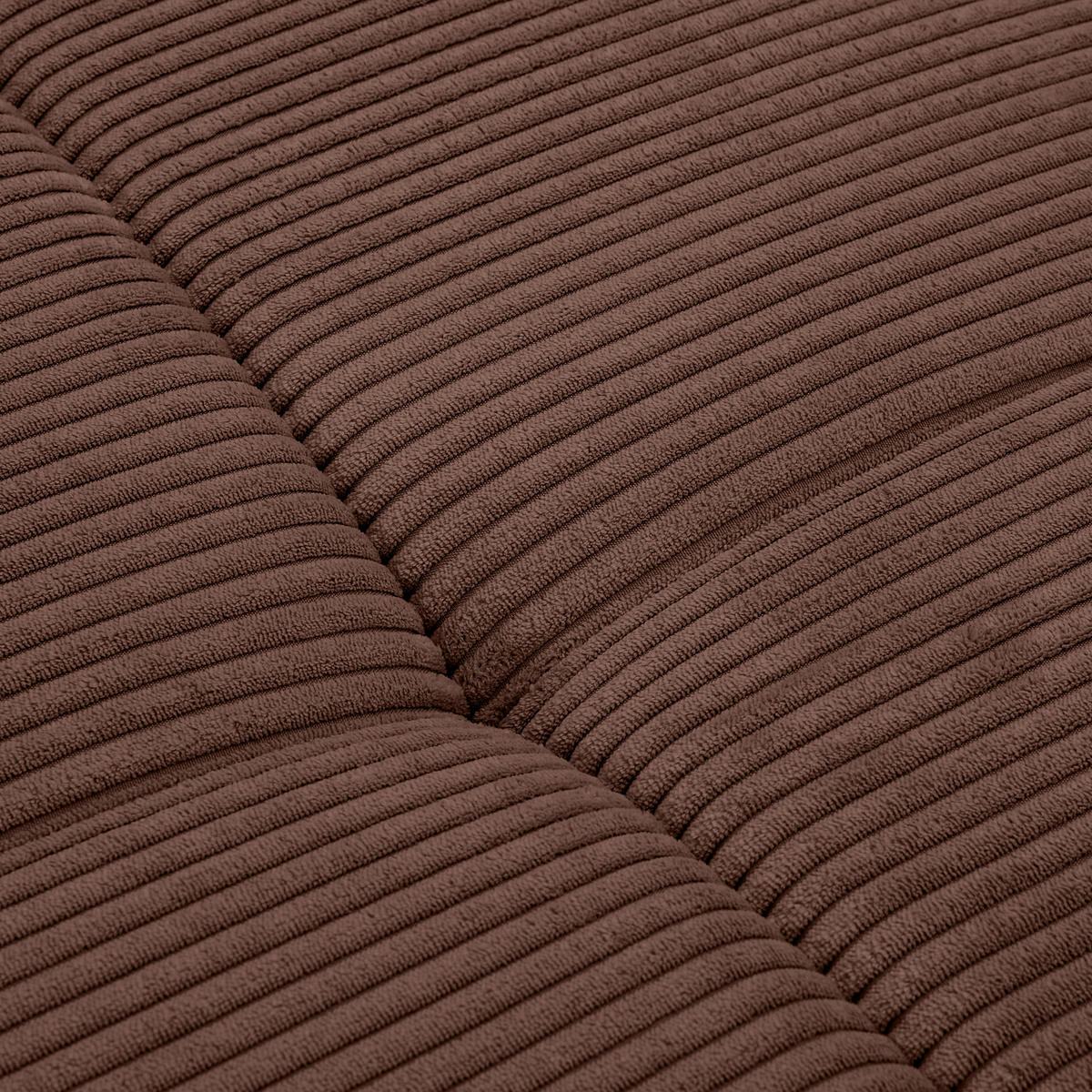 WOHNLANDSCHAFT Dunkelbraun Cord  - Chromfarben/Dunkelbraun, KONVENTIONELL, Kunststoff/Textil (180/376/180cm) - Carryhome