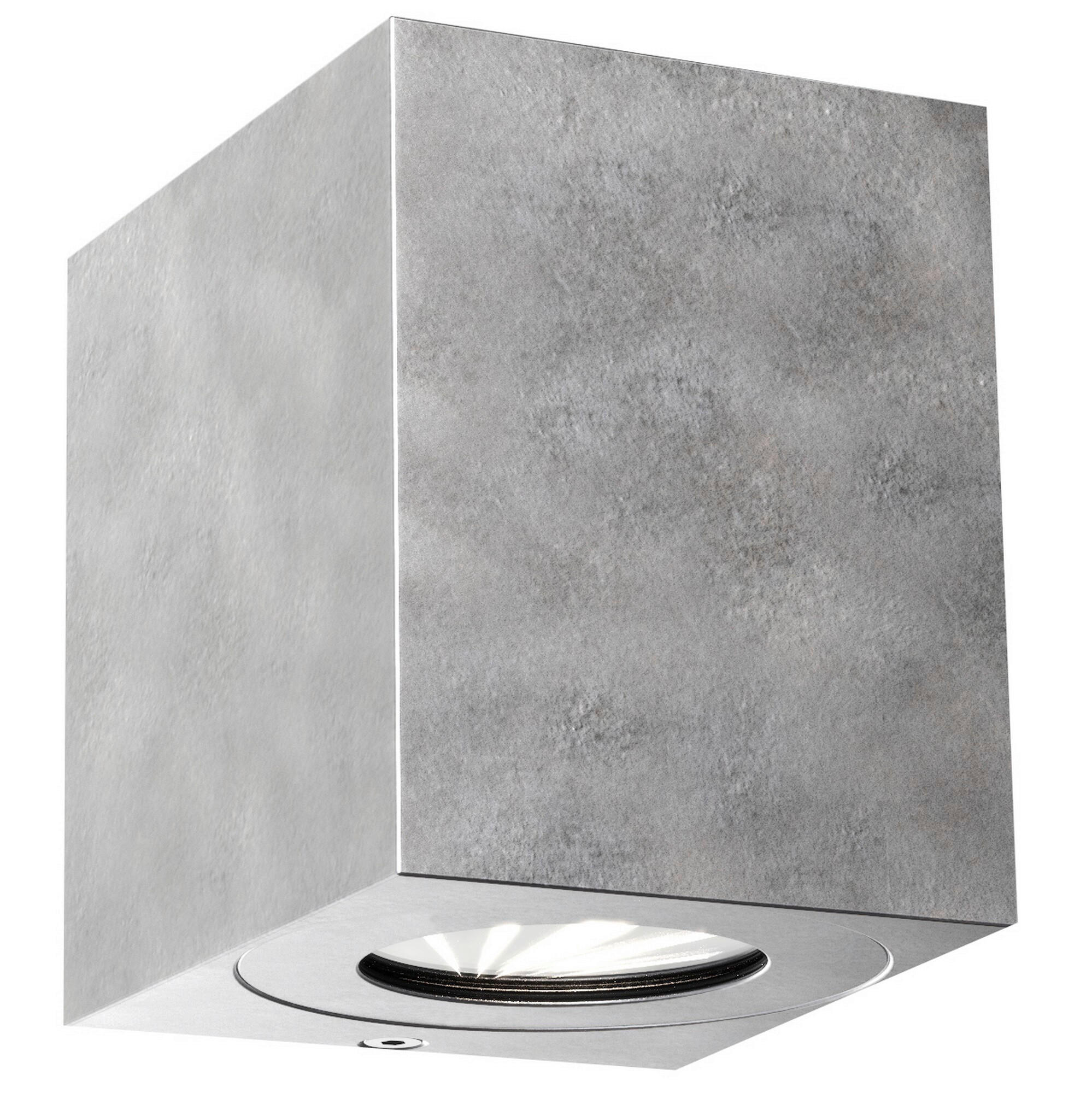 WANDLEUCHTE Canto 10.6/10/8,7 cm  - Zinkfarben, Design, Metall (10.6/10/8,7cm) - Nordlux