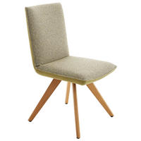 STUHL  in Flachgewebe  - Eichefarben/Hellgrün, Design, Holz/Textil (48/91/63cm) - Koinor