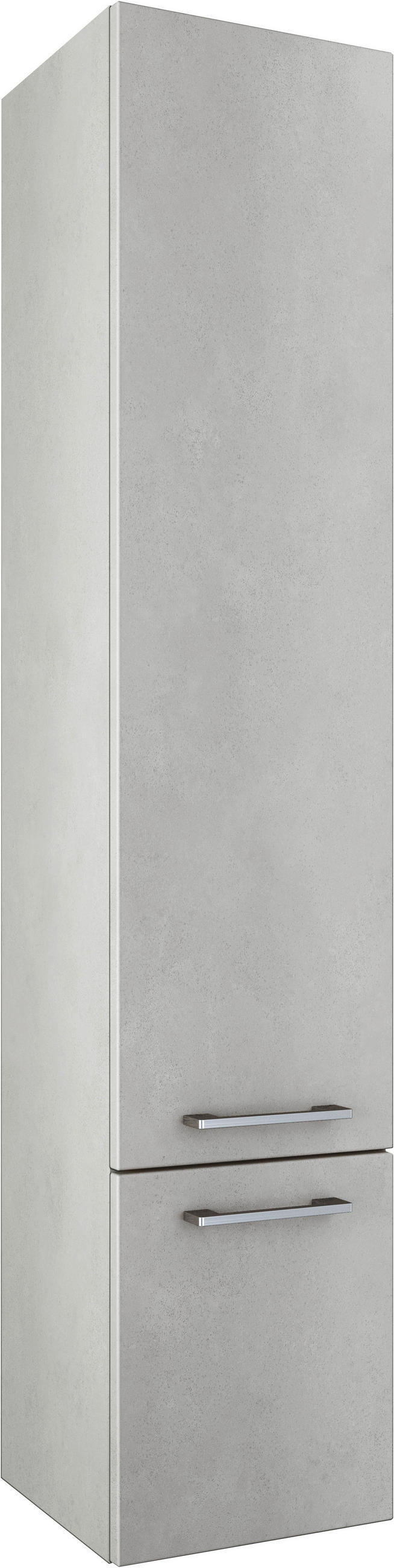 HOCHSCHRANK 35/168/35 cm  - Sandfarben/Chromfarben, Basics, Glas/Holzwerkstoff (35/168/35cm)
