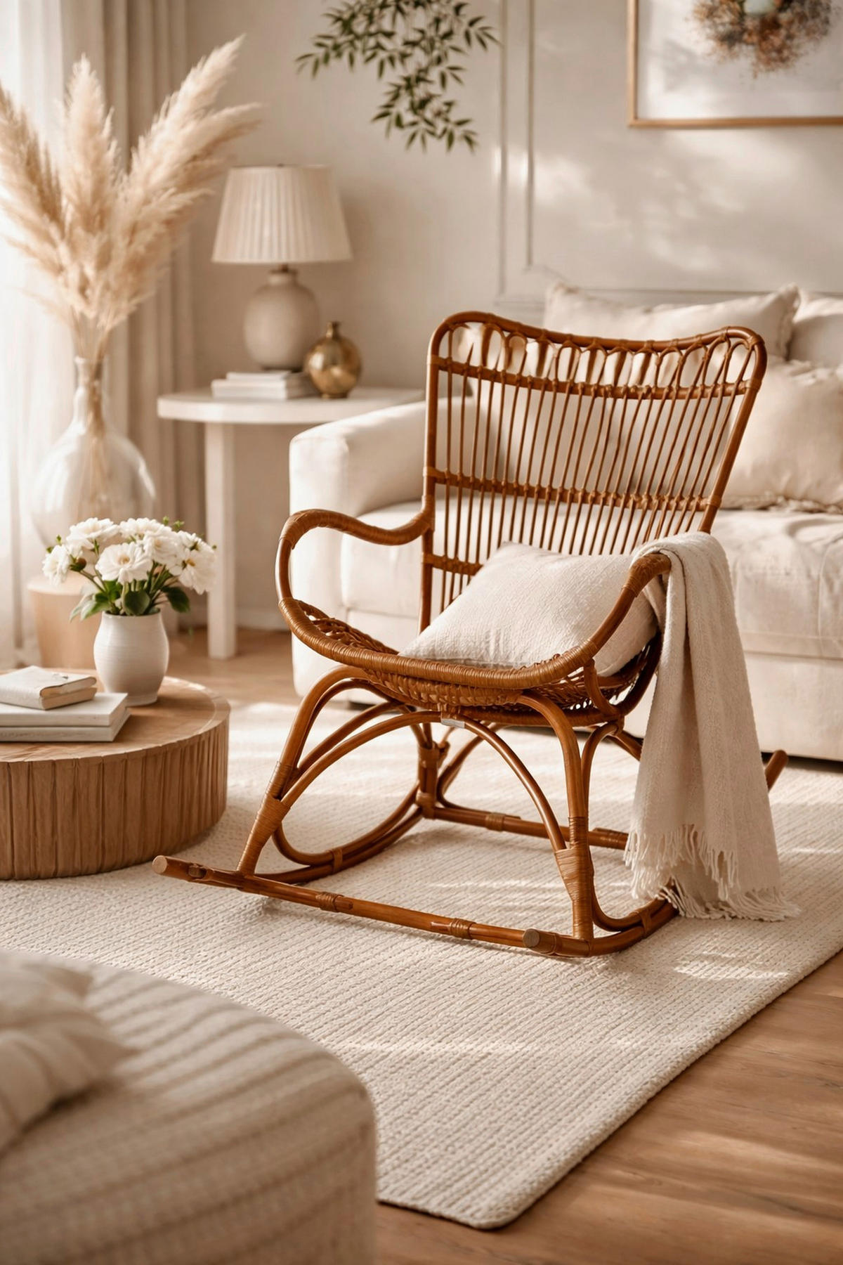 SCHAUKELSTUHL in Braun  - Braun, Natur, Holz (65/96/122cm) - MID.YOU