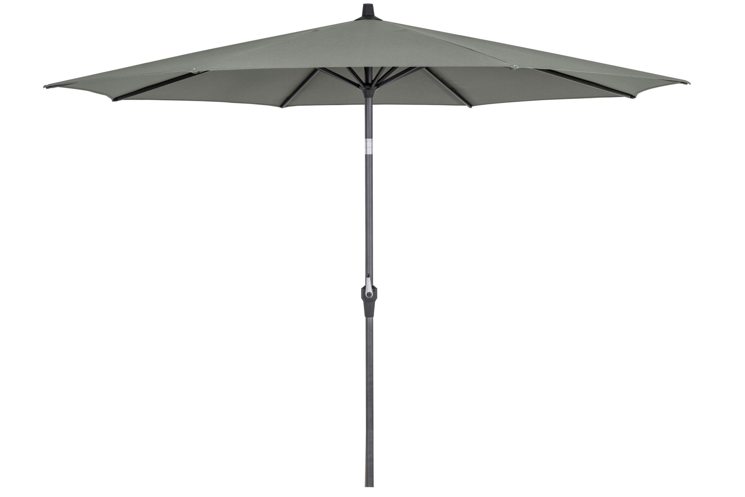 SONNENSCHIRM 300 cm - Anthrazit/Olivgrün, KONVENTIONELL, Textil/Metall (300/300cm) - Siena Garden