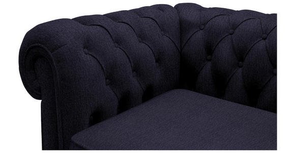 CHESTERFIELD-SOFA Webstoff Schwarz  - Wengefarben/Schwarz, LIFESTYLE, Holz/Textil (180/76,5/96cm) - Landscape