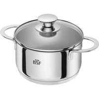 BRATENTOPF BSF BORDEAUX 1,5 L  - Silberfarben, Trend, Glas/Metall (16cm) - BSF