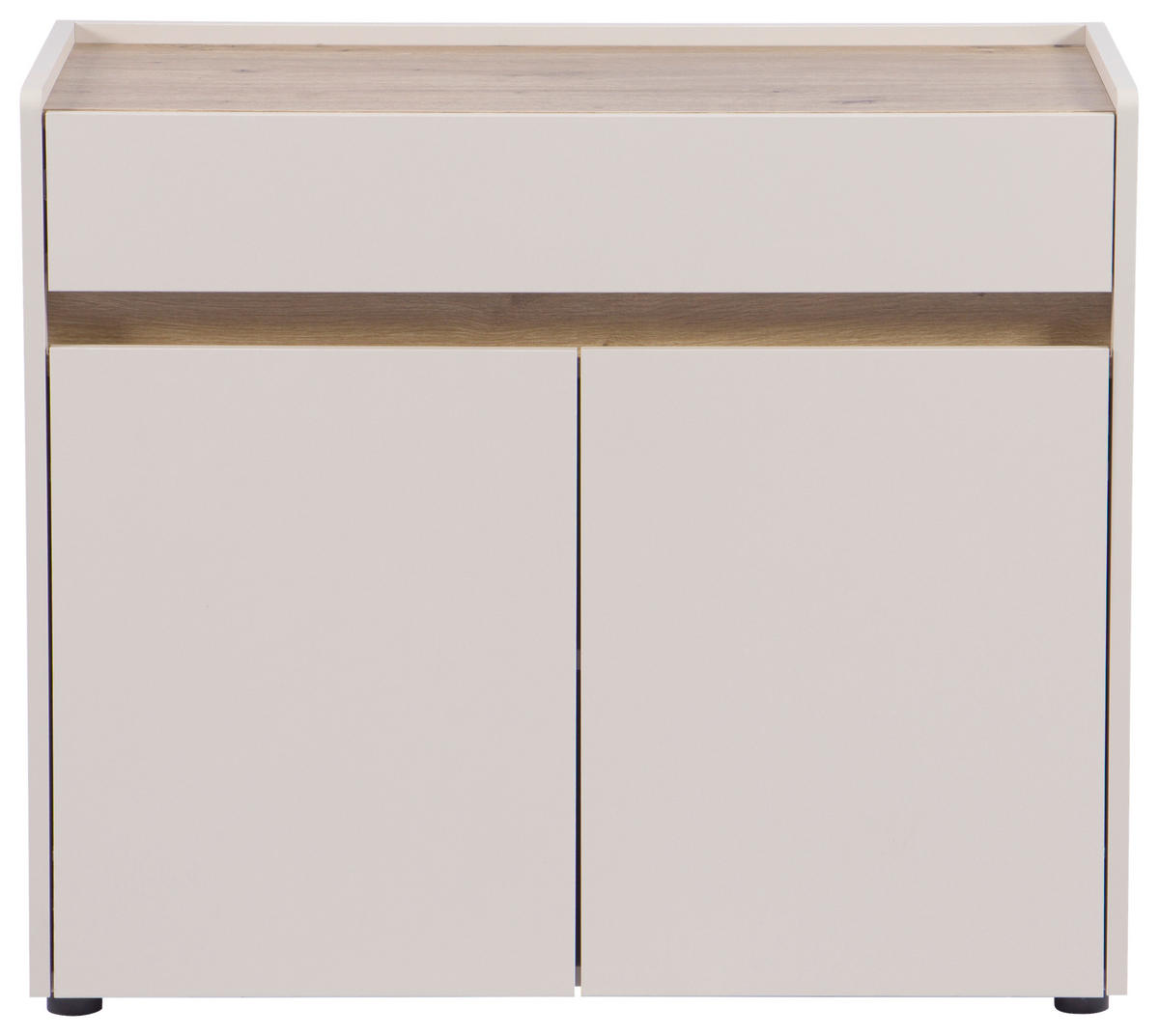 KOMMODE , 80/68/40 cm, 1 Schublade(n)  - Kaschmir/Schwarz, MODERN, Holzwerkstoff/Kunststoff (80/68/40cm) - MID.YOU