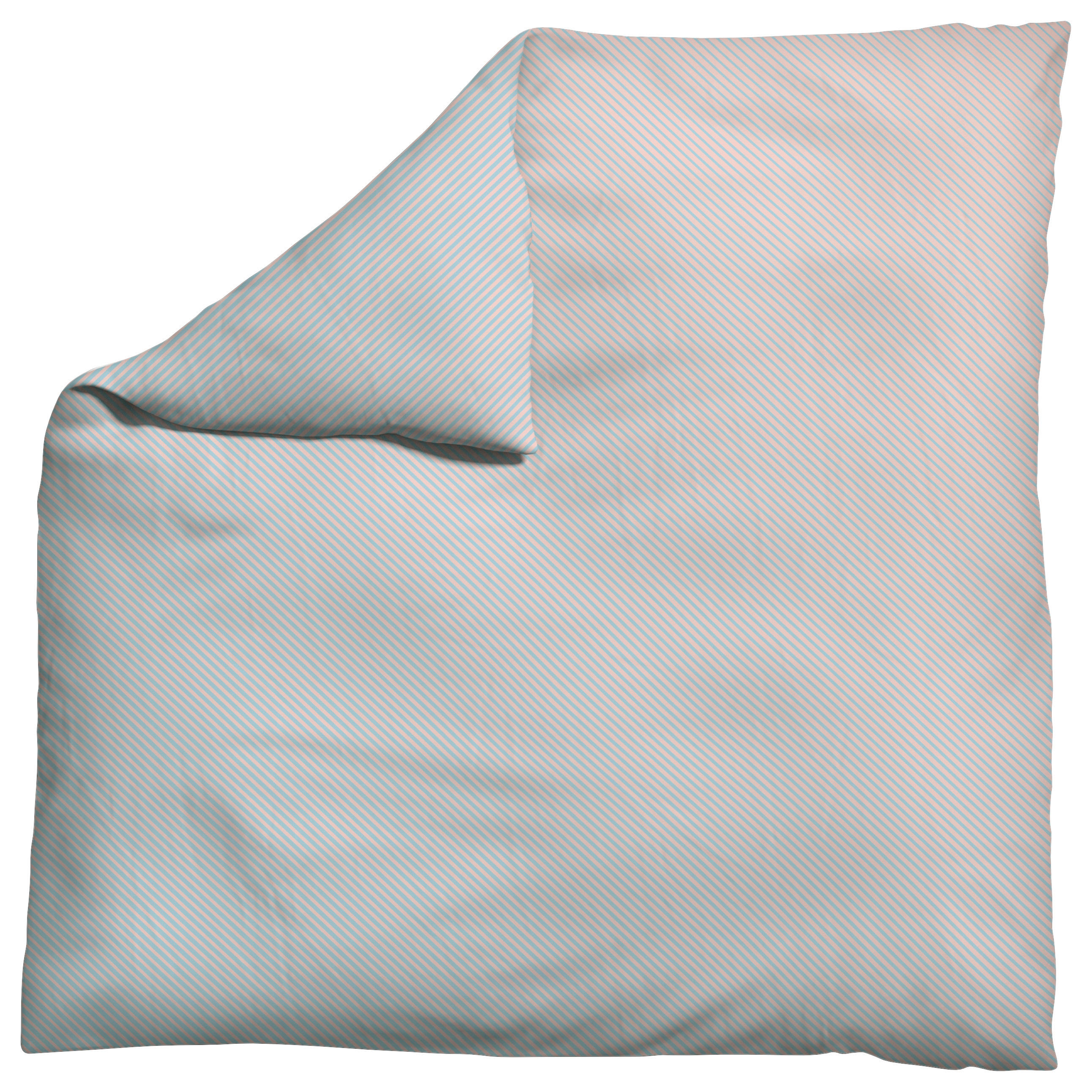 BETTDECKENBEZUG -teilig Woven Satin Fade Makosatin 200/200 cm  - Rosa/Hellblau, Basics, Textil (200/200cm) - Schlafgut