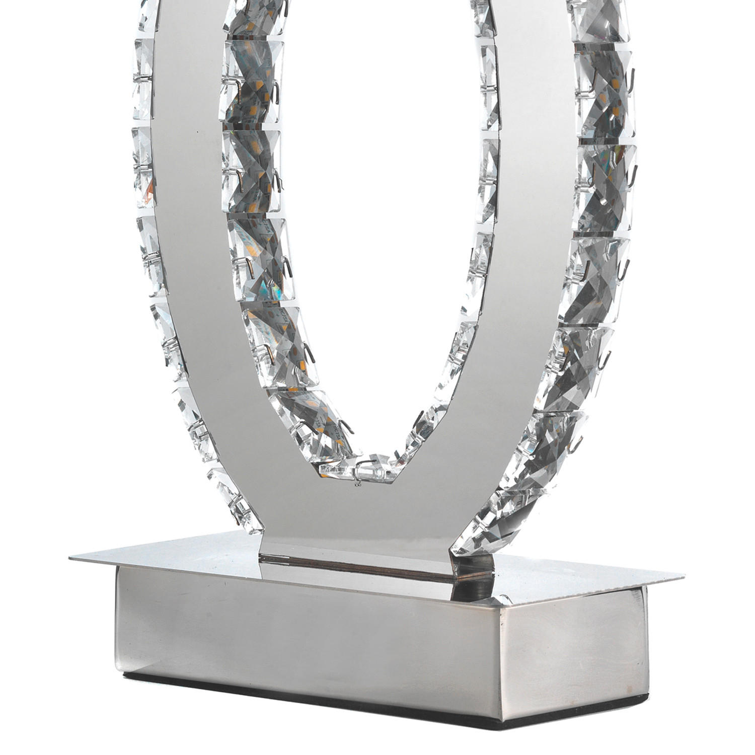 LED-TISCHLEUCHTE 20/27 cm   - Chromfarben, Design, Glas/Metall (20/27cm)