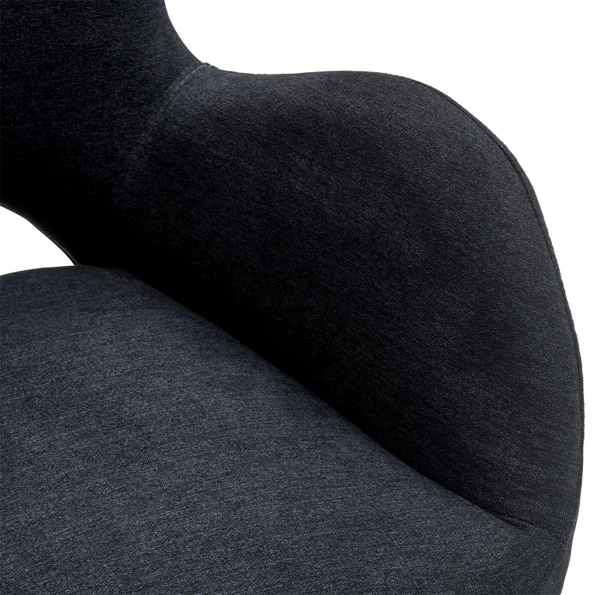 ARMLEHNSTUHL  in Eisen Webstoff  - Schwarz, MODERN, Holz/Textil (62/84/62cm) - Livetastic