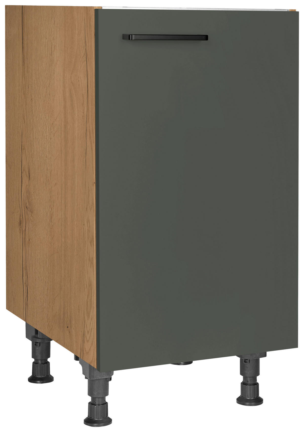 SPÜLENUNTERSCHRANK 45,0/87,0/56,0 cm  in Grün, Eichefarben  - Eichefarben/Schwarz, MODERN, Holzwerkstoff/Metall (45,0/87,0/56,0cm) - Nobilia