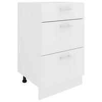BÄNKSKÅP 50/82/46 cm  i vit  - vit/aluminiumfärg, Klassisk, metall/trämaterial (50/82/46cm) - MID.YOU
