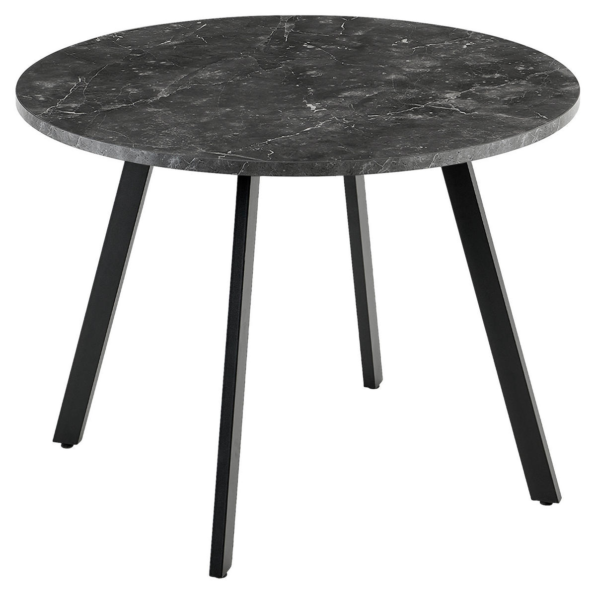 ESSTISCH in Metall, Holzwerkstoff  - Schwarz, KONVENTIONELL, Holzwerkstoff/Metall (100/76/100cm) - B&B Italia