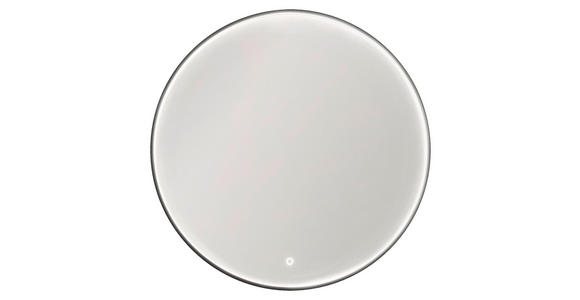 BADEZIMMERSPIEGEL 80/80/5 cm - Silberfarben/Schwarz, Design, Glas/Metall (80/80/5cm) - Novel