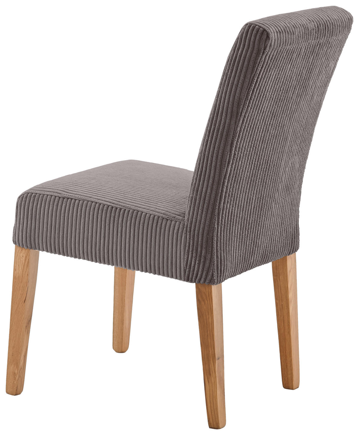 STUHL Cord Braun, Eichefarben Eiche massiv  - Eichefarben/Braun, KONVENTIONELL, Holz/Textil (47,5/91,5/63cm) - home24