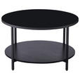 COUCHTISCH in Metall, Glas, Holzwerkstoff 75/75/45 cm  - Schwarz, Design, Glas/Holzwerkstoff (75/75/45cm) - Carryhome