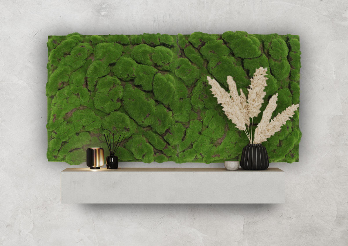 AKUSTIKPANEEL Modular Wall System Design Moos 52/52/2.6 cm  - Hellgrün, KONVENTIONELL, Naturmaterialien (52/52/2.6cm) - Jangal