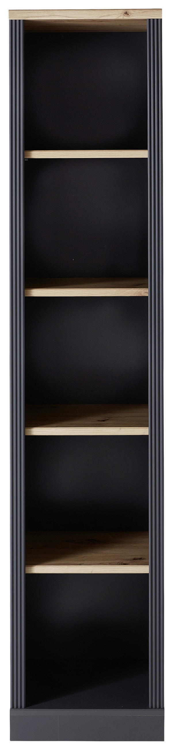 AKTENREGAL Graphitfarben, Eiche Artisan  - Graphitfarben/Eiche Artisan, KONVENTIONELL, Holzwerkstoff (43/204/38cm) - Carryhome