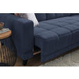 ECKSOFA in Webstoff Dunkelblau  - Schwarz/Dunkelblau, Design, Holz/Textil (302/216cm) - Xora