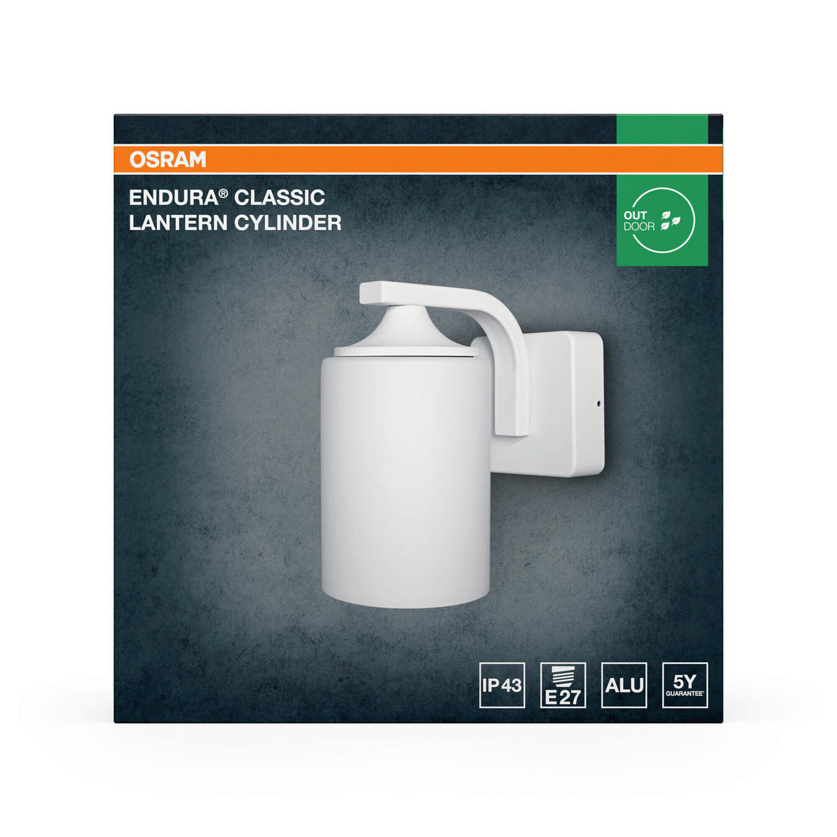 AUßENLEUCHTE 21/11,8/21,2 cm   - Weiß, Basics, Glas/Metall (21/11,8/21,2cm) - Osram