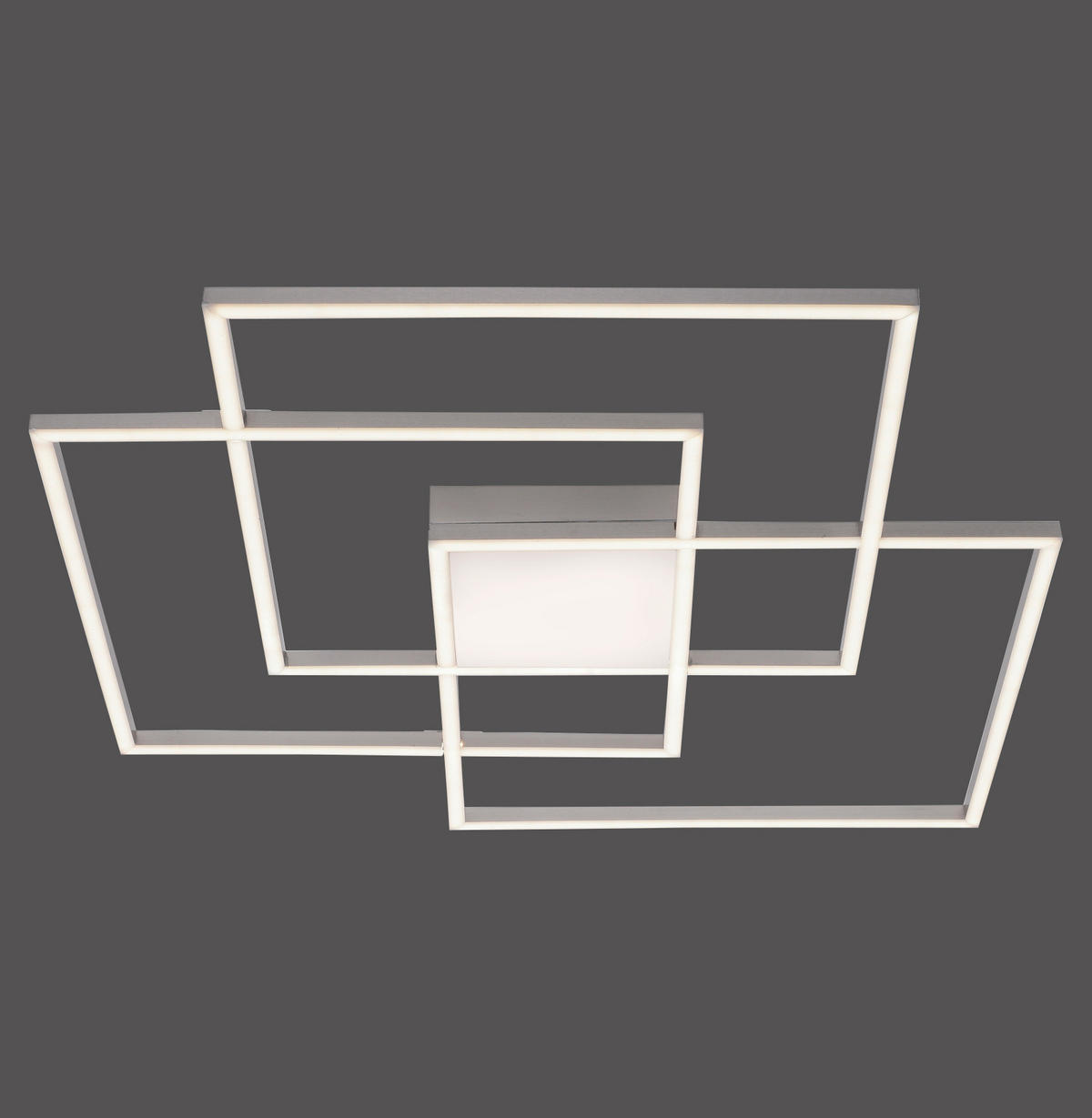 LED-DECKENLEUCHTE 75/75/6 cm   - Silberfarben, Design, Kunststoff/Metall (75/75/6cm)