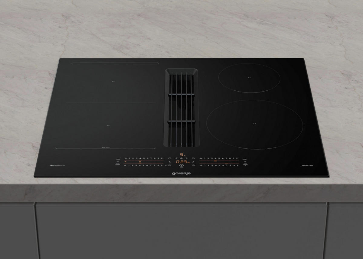 KOCHFELD-DUNSTABZUG-KOMBI  - Schwarz, Basics (56/23/49cm) - Gorenje