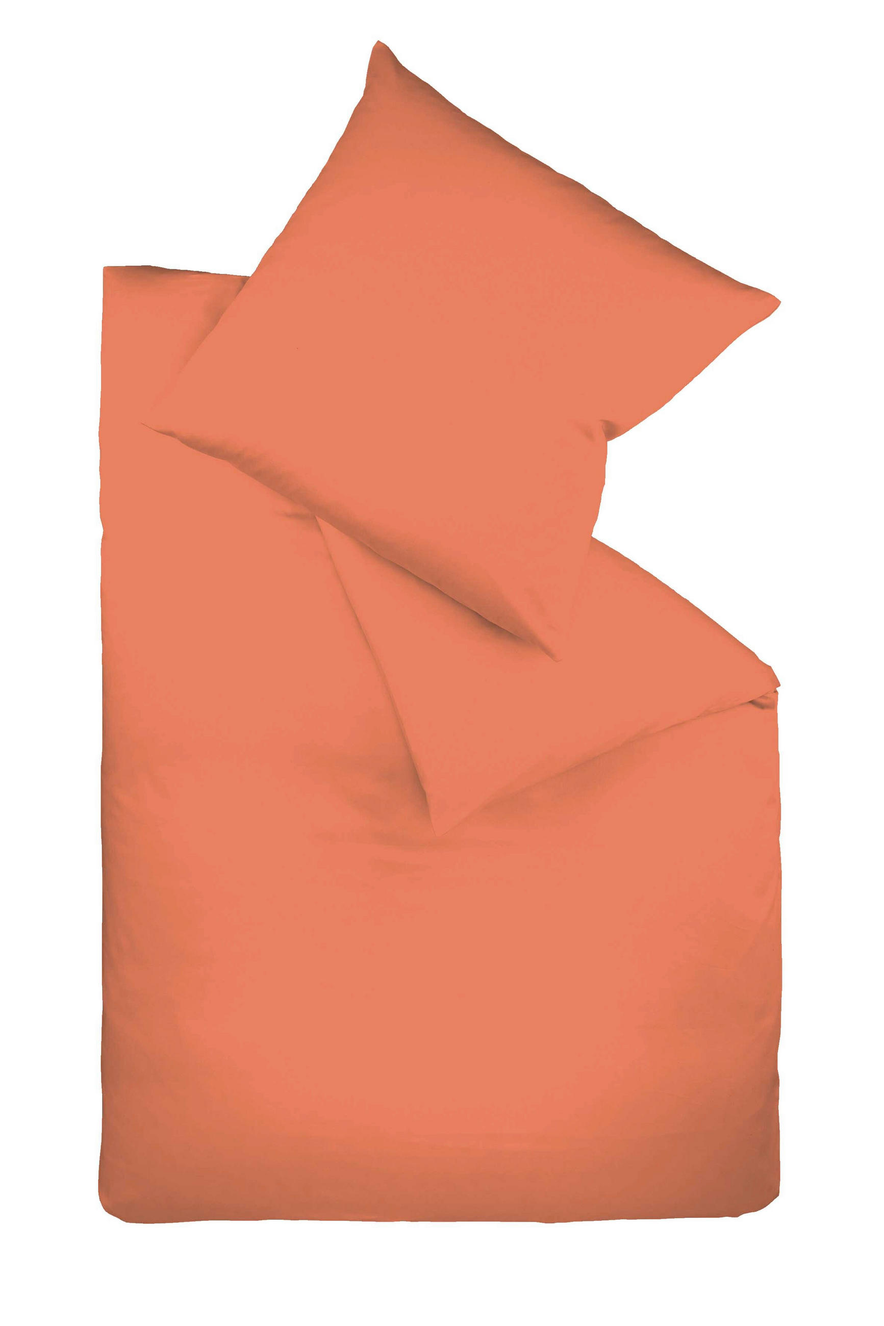 BETTWÄSCHE 2-teilig Satin 155/220 cm  - Hellrot, Basics, Textil (155/220cm) - Fleuresse