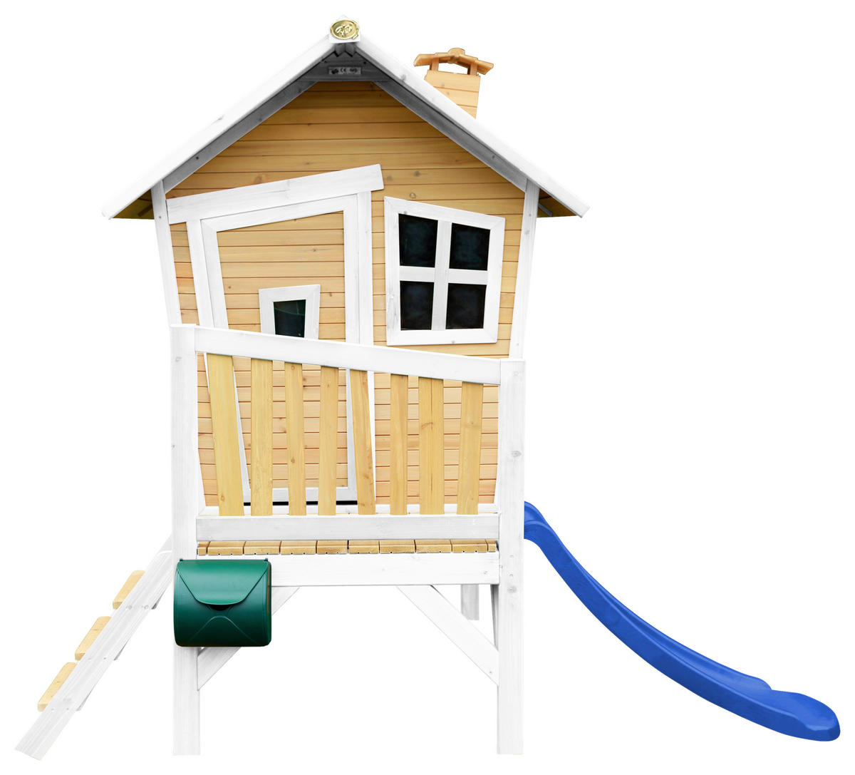 SPIELHAUS 264/203/177 cm  - Blau/Braun, KONVENTIONELL, Holz/Kunststoff (264/203/177cm) - Ambia Garden