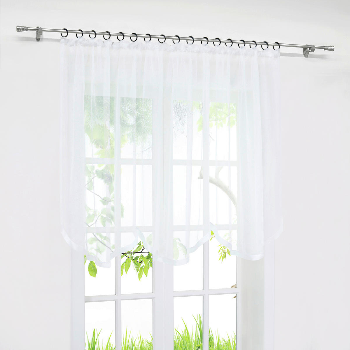 KURZGARDINE   300/120 cm   - Transparent, Basics, Textil (300/120cm) - Joyswahl