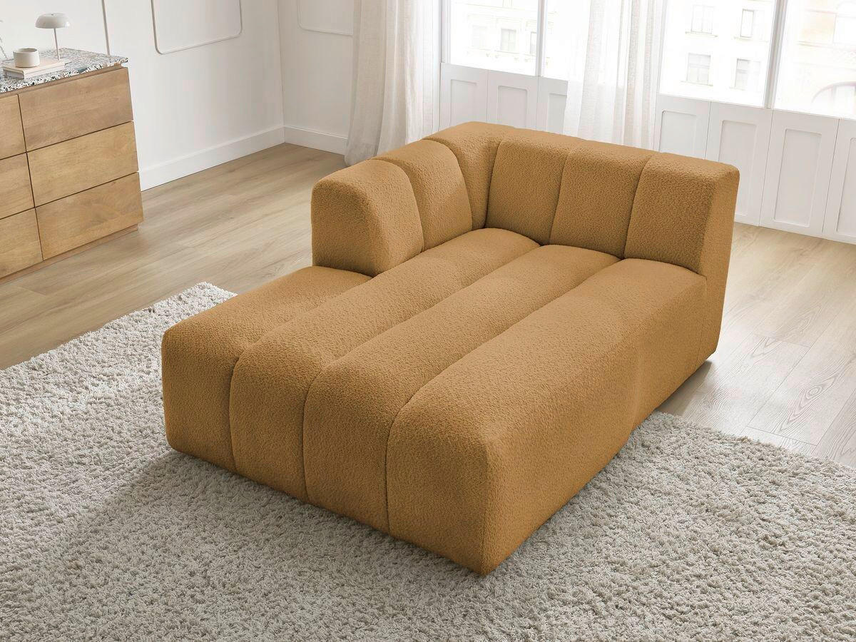 SOFAELEMENT ANNECY Bouclé Gelb  - Gelb/Schwarz, MODERN, Kunststoff/Textil (120/72/170cm)
