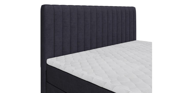 BOXBETT 160/200 cm  in Graphitfarben  - Schwarz/Graphitfarben, Basics, Kunststoff/Textil (160/200cm) - Carryhome