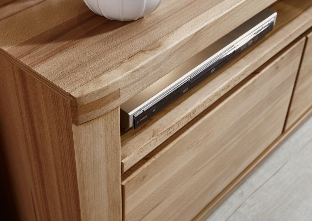 LOWBOARD  in 134/57/50 cm  - Kernbuche/Grau, KONVENTIONELL, Holz/Holzwerkstoff (134/57/50cm) - Voleo
