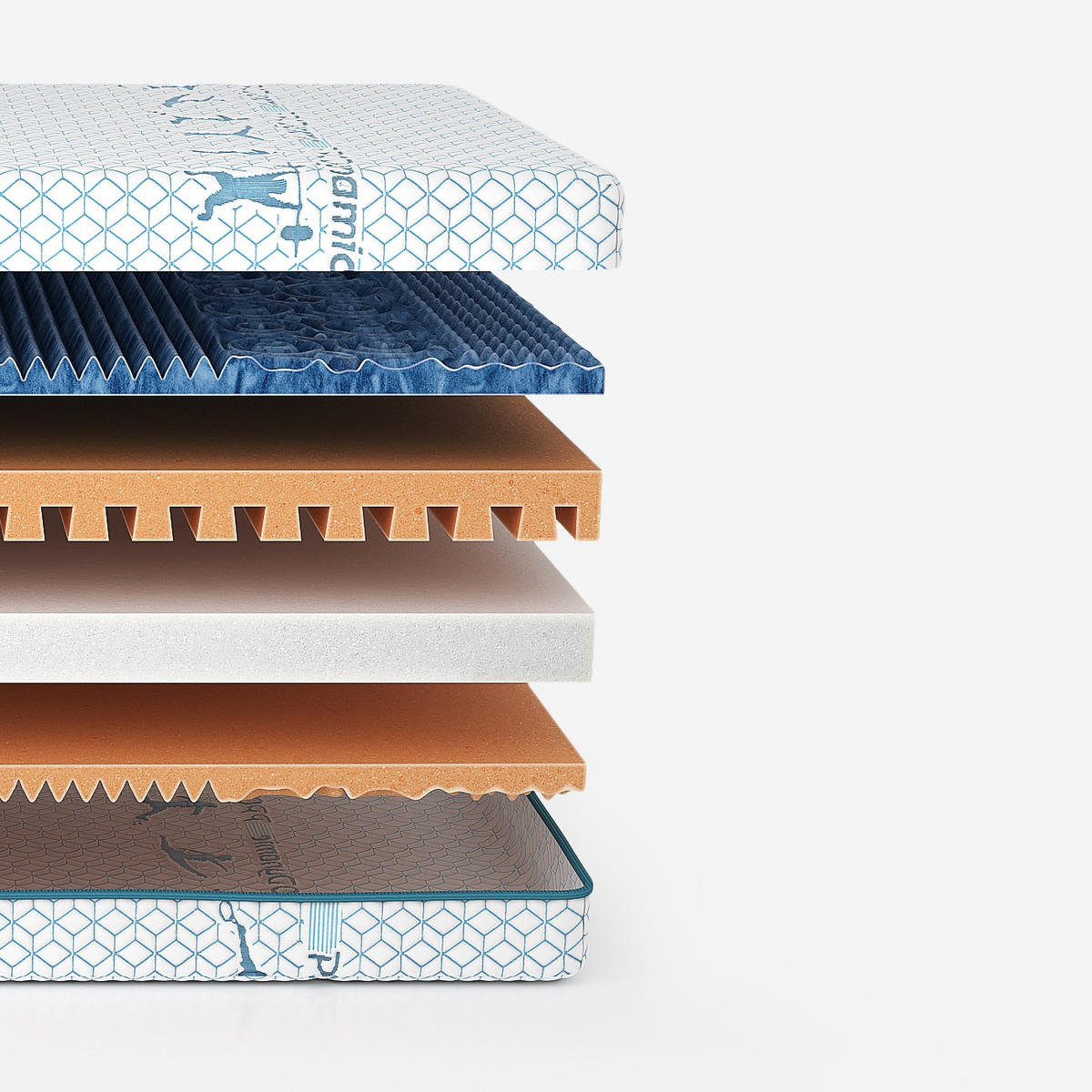 WENDEMATRATZE 200/200 cm, Höhe ca.: 20 cm, H3 + H4 = fest + sehr fest, 7-Zonen - Weiß, Basics, Textil (200/200cm) - Chameo