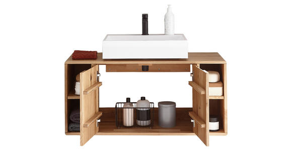 WASCHBECKENUNTERSCHRANK 105/48/40 cm  - Wildeiche, Basics, Holz (105/48/40cm) - Linea Natura