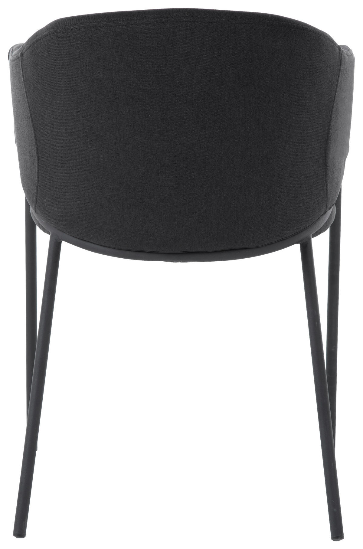 ARMLEHNSTUHL  in Eisen Flachgewebe  - Schwarz, MODERN, Holz/Textil (53/77/60cm) - MID.YOU