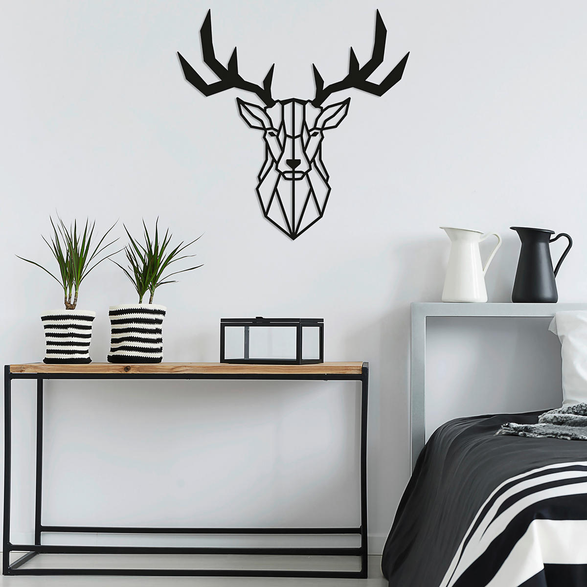 METALLBILD  - Schwarz, Basics, Metall (51/51cm)