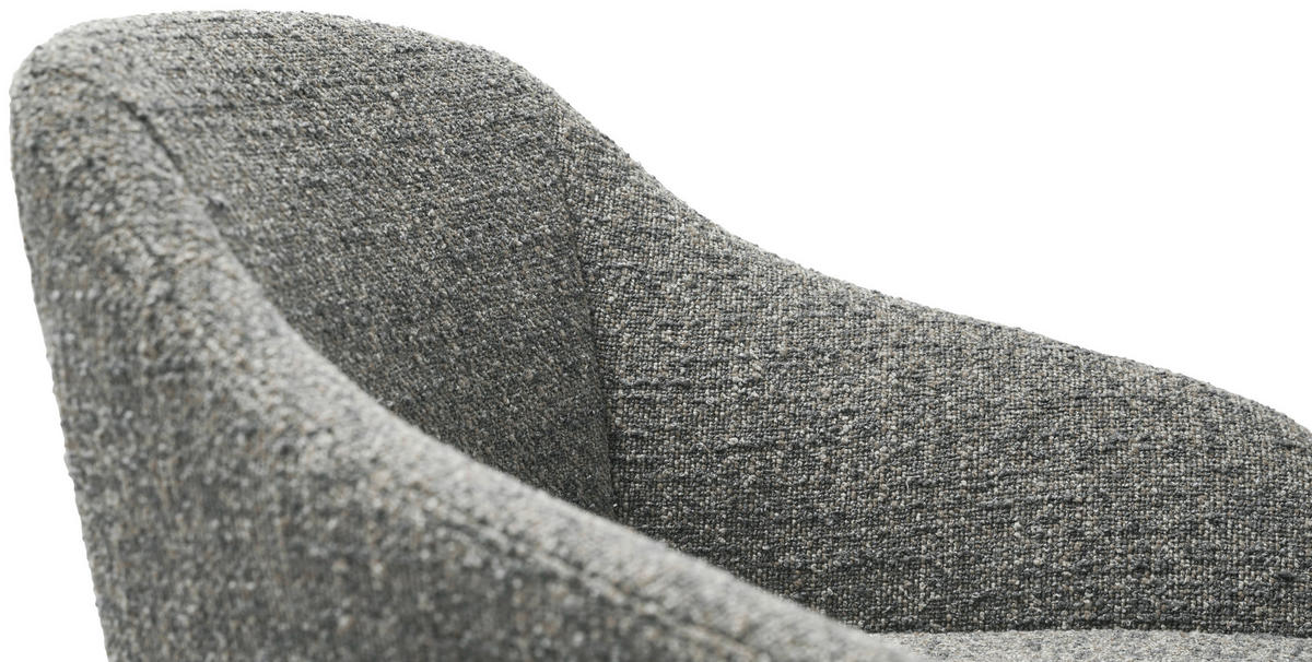 BARHOCKER Webstoff Blau, Schwarz Eisen Sitzfläche 360° drehbar, inklusive Armlehnen  - Blau/Schwarz, Design, Textil/Metall (54,5/88-108/53,5cm) - Cassando