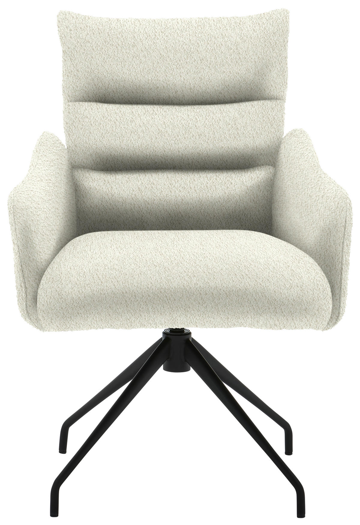 ARMLEHNSTUHL  in Teddystoff  - Ecru/Schwarz, Design, Textil/Metall (62/86/68cm) - Welnova