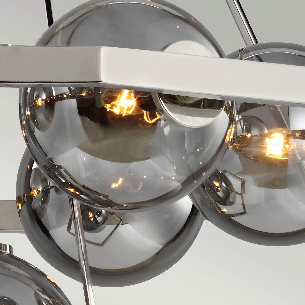 TAKKRONA Harper 81,3/100,3 cm  - nickelfärgad, Design, metall/glas (81,3/100,3cm) - Elstead Lighting