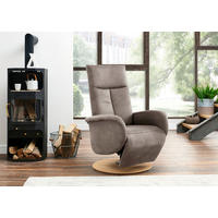 RELAXSESSEL Mikrofaser Graubraun  - Eichefarben/Graubraun, KONVENTIONELL, Holz/Textil (75/112/82cm) - Sit & More
