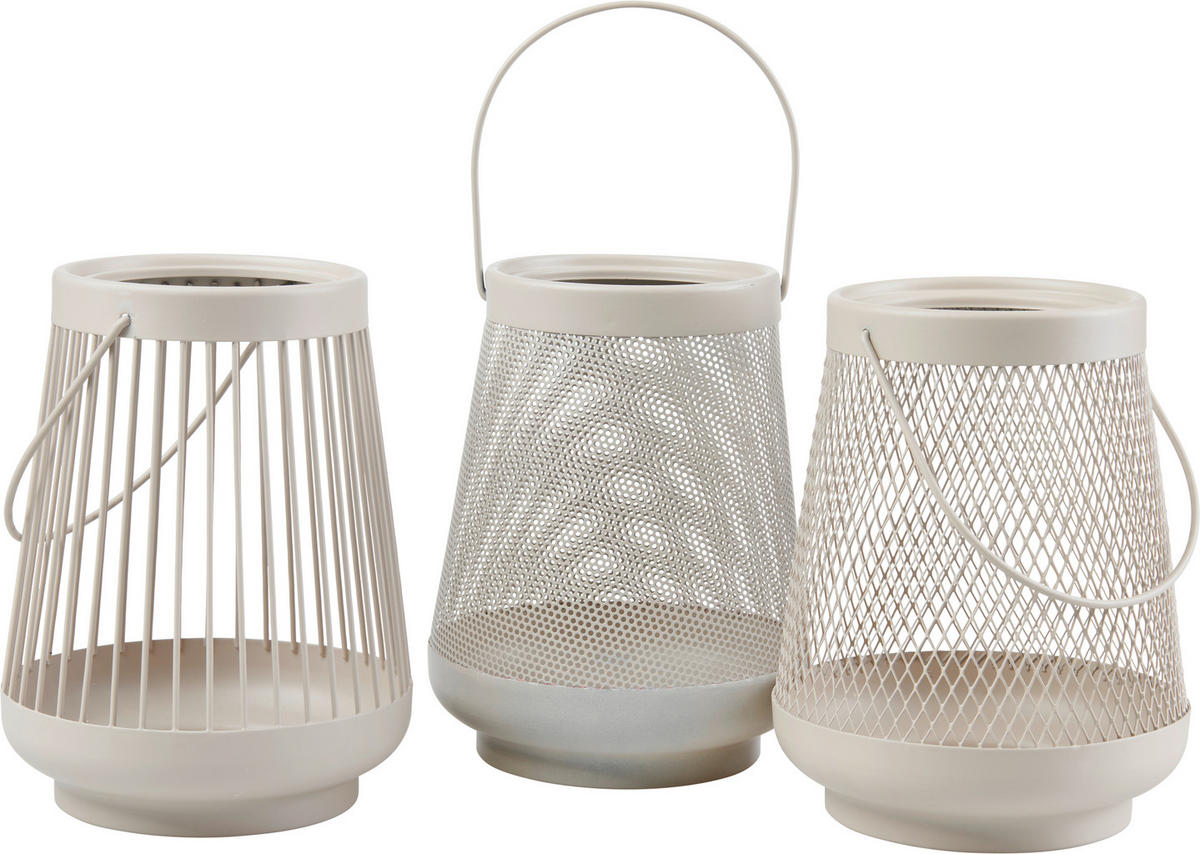 LATERNE - Beige, LIFESTYLE, Metall (15/19,5cm) - Ambia Home